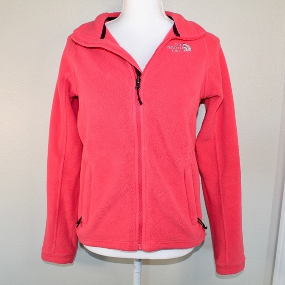 The North Face Pink Soft and Fuzzy Fleece Full Zip Sweatshirt - Size Small - Picture 1 of 8